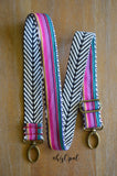 Hand Made Purse Strap, "Fauxvana©" Chevron Back, Adjustable Strap, approx. 27.5 to 47 inches