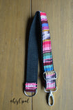 Hand Made Adjustable Purse Strap Extender, "Fauxvana© Pink" Black Back, 10.5 to 17 inches