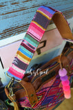 Super Short Hand Made Purse Strap, "Fauxvana© Pink" Camel Back, Hand Strap 17 inches