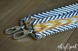 Hand Made Purse Strap, "Esperanza" Chevron Back, Over the Shoulder Strap 34.5 inches