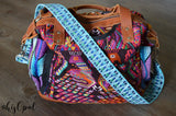 Hand Made Purse Strap, "Japanese Aqua" Cross Body Strap, woven cotton strap, 37 inches