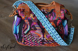 Hand Made Purse Strap, "Japanese Aqua" Over the Shoulder Strap, woven cotton strap, 30 inches