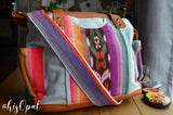 Hand Made Purse Strap, "Javana" Black and White Back, 2 inch wide Over the Shoulder Strap 29 inches