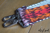 Hand Made Purse Strap, "Javana" Chevron Back, Over the Shoulder Strap 29 inches
