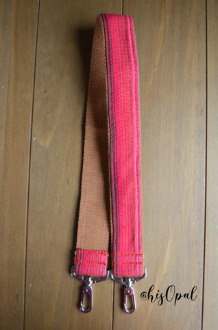 Hand Made Purse Strap, "Javana" Russet Back, Over the Shoulder Strap 29 inches