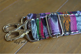 Hand Made Purse Strap, "Jewel" Chevron Back, Adjustable Strap, approx. 26 to 44.5 inches