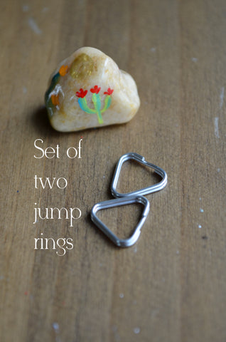 Set of Two mini, triangle jumps rings. Turn any Purse Strap into a Camera Strap.