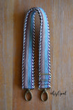 Hand Made Purse Strap, OOAK "Moonlight Orchid" Chevron Back, Adjustable Strap, approx. 27 to 47 inches