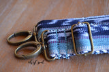Hand Made Purse Strap, OOAK "Moonlight Orchid" Chevron Back, Adjustable Strap, approx. 28 to 48 inches