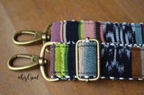 Hand Made Purse Strap, "Moonlight Orchid" Chevron Back, Adjustable Strap, approx. 27.5 to 47 inches