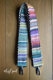 Hand Made Purse Strap, "Minty Fresh" Chevron Back, Adjustable Strap, approx. 27 to 47 inches