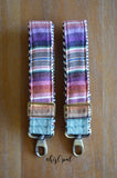 Hand Made, Adjustable Backpack Straps, "Minty Fresh" Black and White Chevron Back, purse strap