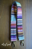 Hand Made Purse Strap, "Minty Fresh" Chevron Back, Adjustable Strap, approx. 27 to 47 inches
