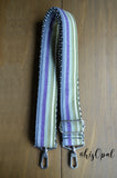 Hand Made Purse Strap, "Minty Fresh" Chevron Back, Adjustable Strap, approx. 26 to 45 inches