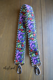 Hand Made Purse Strap, "Monkey Wrench" Chevron Back, Adjustable Strap, approx. 27 to 47 inches