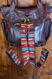 Hand Made, Adjustable Backpack Straps, "Paradise" Black Back, purse strap