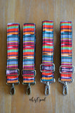 Hand Made, Adjustable Backpack Straps, "Paradise" Black Back, purse strap