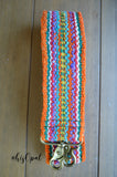 Hand Made Purse Strap, Peruvian Wool with Black Back, Cross Body Strap, 37 inches