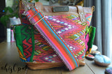 Hand Made Purse Strap, "Tropical Stripes" Chevron Back, Adjustable Strap 27 to 47 inches