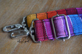 Hand Made Purse Strap, "Primary Rainbow" Adjustable Strap, approx. 25.5 to 44.5 inches