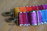 Hand Made Purse Strap, "Primary Rainbow" Adjustable Strap, approx. 25.5 to 44.5 inches