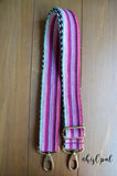 Hand Made Purse Strap, "Baja" Chevron Back, Adjustable Strap, 28 to 48.5 inches