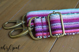 Hand Made Purse Strap, "Baja" Chevron Back, Adjustable Strap, 28 to 48.5 inches