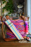 Hand Made Purse Strap, Rainbow, Adjustable Strap, approx. 24.5 to 41.5 inches