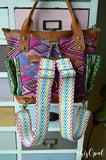 Hand Made Backpack Straps, Rainbow Chevron, adjustable straps, purse strap