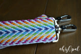 Hand Made Purse Strap, Rainbow, Cross Body Strap, 39 inches
