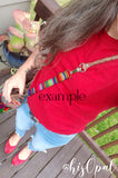 Hand Made Adjustable Purse Strap Extender, Esperanza, Brown Back, 7.5 to 11 inches