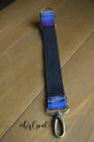 Hand Made Adjustable Purse Strap Extender, Rainbow, Black Back Back, 7.5 to 11 inches