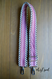 Hand Made Purse Strap, "Minty Fresh" Chevron Back, Extra Long Adjustable Strap, 30 to 53 inches