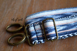 Hand Made Purse Strap, "Santorini" Chevron Back, Adjustable Strap approx. 27 to 46 inches