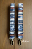 Hand Made, Adjustable Backpack Straps, One Inch Wide "Santorini/Chai" Black Back, purse strap