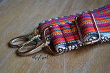 Hand Made Purse Strap, "Sedona" Chevron Back, Adjustable Strap, 27 to 46 inches
