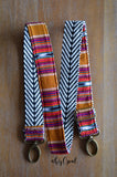 Hand Made Purse Strap, "Sedona" Chevron Back, Adjustable Strap, approx. 27.5 to 47 inches