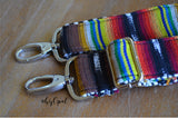 Hand Made Purse Strap, "Sol" Chevron Back, Adjustable Strap, approx. 26.5 to 45 inches