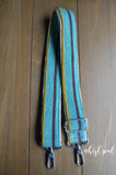 Hand Made Purse Strap, "Baja" Cream Back, Adjustable Strap, 28 to 48.5 inches