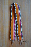 Hand Made Purse Strap, "Sedona" Chevron Back, Adjustable Strap, approx 27 to 46 inches