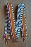 Hand Made Purse Strap, "Sedona" Chevron Back, Adjustable Strap, approx 27 to 46 inches