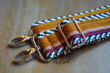 Hand Made Purse Strap, "Sedona" Chevron Back, Adjustable Strap, approx 27 to 46 inches