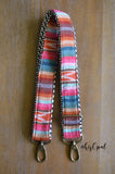 Hand Made Purse Strap, "Valencia" Chevron Back, Adjustable Strap, approx. 27 to 45.5 inches