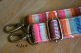 Hand Made Purse Strap, "Valencia" Rust Back, Adjustable Strap, approx. 26 to 46 inches