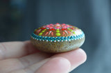 Valentines's Day, Pocket Mandala Stone, Hand Painted Rock, Meditation Stone, Boho Decor