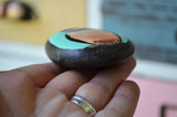 Black and Yellow Broadbill, Hand Painted Rock, Unique Gift, Bird Watcher Gift, Painted Stone Art