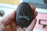 Black and Yellow Broadbill, Hand Painted Rock, Unique Gift, Bird Watcher Gift, Painted Stone Art