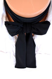 Black Scarf Neck Tie Lightweight Layering Fashion Accessories Sash Belt Black Neck Bow Black Tie - hisOpal Swimwear - 5