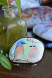 Bird Painted Rock, Hand Painted Stone, Bird Watching, Bird Art, Eastern Bluebird couple