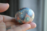Small Mandala Stone, Hand Painted Rock, hisOpal Rocks, Gift for Her, Boho Decor